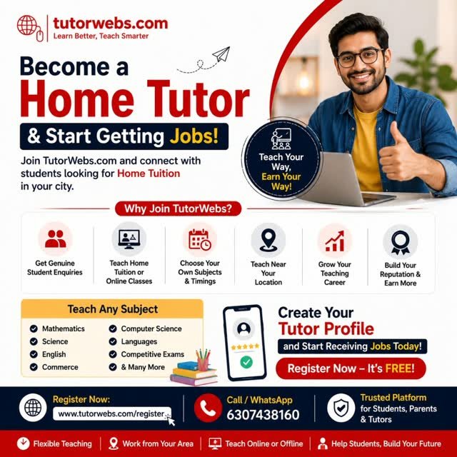 Home Tuition Jobs Near Me for Female Teachers